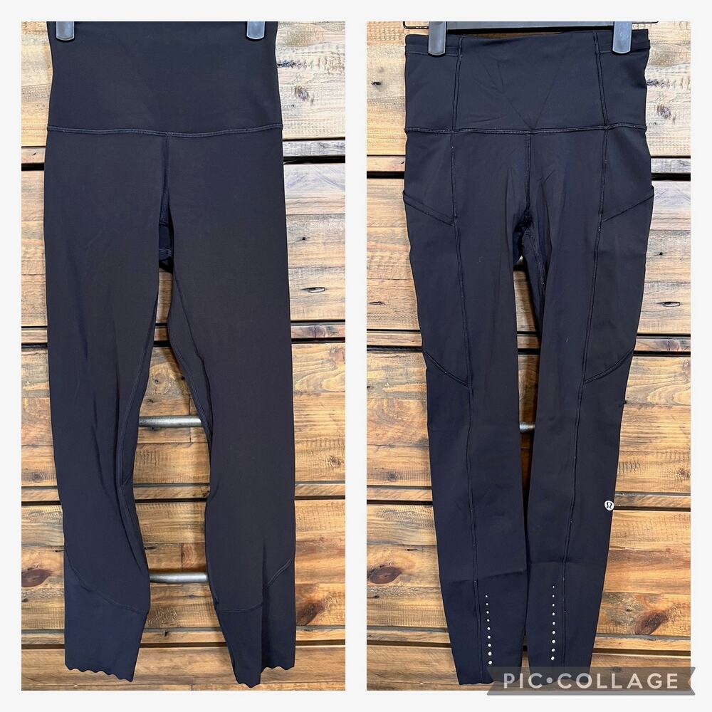 LULULEMON 2 Pair of Black Women's Leggings Sz 2